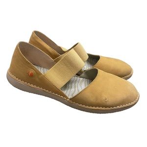 SOFTINOS TEJA576SOF Low Wedge Elasticized Loafers Sand Size 40/9.5